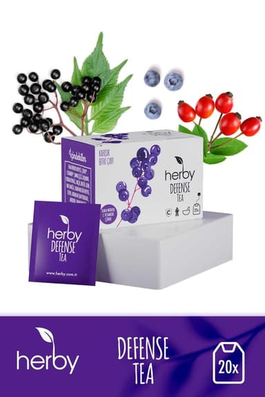Herby Defense Tea Kara Mürver Bağışıklığa Destek Bitki Çay