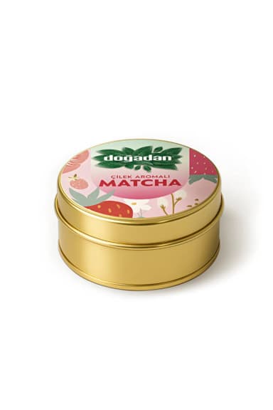 Doğadan Çilek Aromalı Matcha Yeşil Çay Tozu 25 g