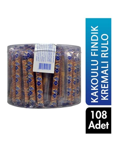 Çizmeci Time Gofret 6 g 108'li Paket Kakaolu Fındık Kremalı Rulo