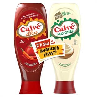 Calve  Acılı Ketçap 600g + Mayonez 540g Ekonomik 2'li Set