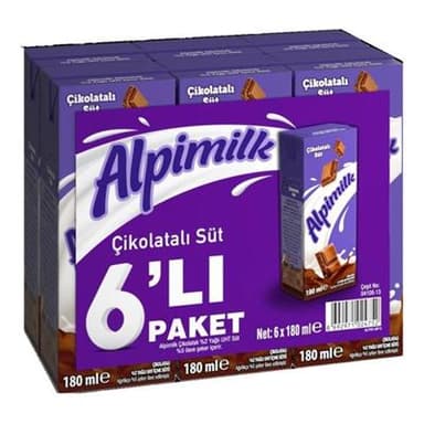 ALPIMILK SÜT AROMALI ÇIKOLATALI 180ML*6