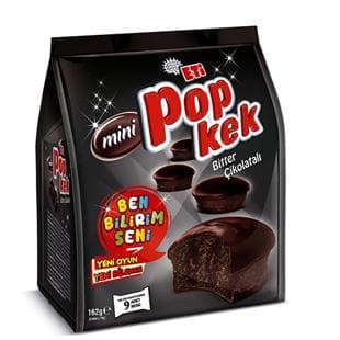 Eti Popkek Mini Bitter Cikolatalı 9 lu 162 g