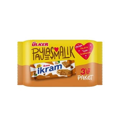 Ülker İkram Kremalı Fındıklı Bisküvi 3 Lü 252 gr