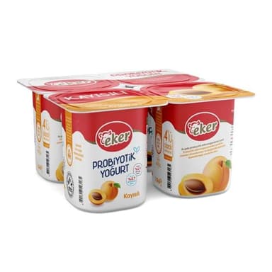 Eker Probiyotik Yoğurt 4'lü 100 gr Kayısılı