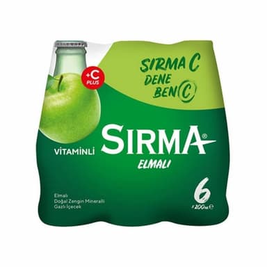 Sırma C+ Plus Elma Maden Suyu 6X200 ml