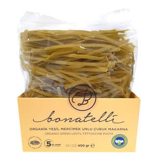 Bonatelli Organik Yeşil Mercimek Çubuk Makarna 400G