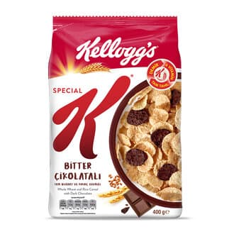 Kellogg's Special K Bitter Çikolatalı Tam Buğday ve Pirinç Gevreği 400 G