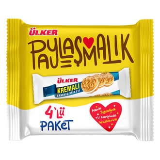 Ülker Kremalı Sandviç Bisküvi 4'lü 244 G