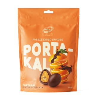 Bind Bitter Çikolatalı Kurutulmuş Portakal Draje 80 G