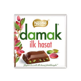 Nestle Damak İlk Hasat Antep Fıstıklı Sütlü Çikolata 60 G
