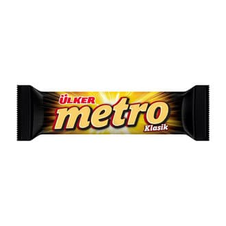 Ülker Metro Sütlü Çikolatalı Kaplı Karamel & Nugalı Bar 36 G