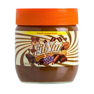 Fitnut Şeker İlavesiz Çikolatalı Fıstık Ezme 360 G
