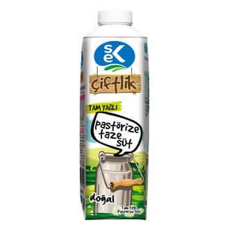 Sek Çiftlik Tam Yağlı Pastörize Günlük Süt 1 L