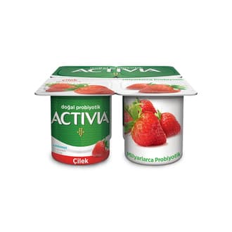 Activia Doğal Probiyotik Çilekli Yoğurt 4 x 100 G