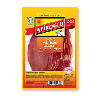 Apikoğlu Dana Pastırma Çemeni Sıyrılmış 90 G