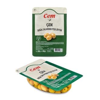 Cem Çizik Yeşil Zeytin 291-320 Vakum 200 G