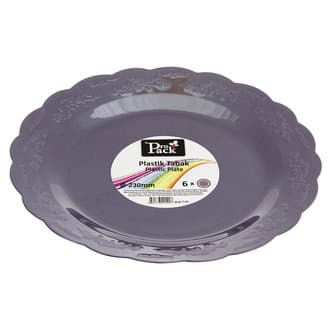 Propack Kristal Tabak Mor 6'lı 23 Cm