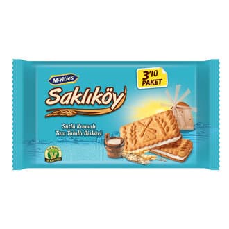 Saklıköy Sütlü Kremalı Bisküvi 3 x 88 G