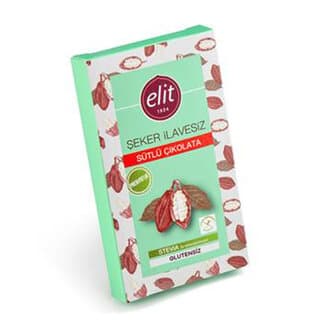 Elit Şeker İlavesiz ve Prebiyotik Sütlü Çikolata 60 G