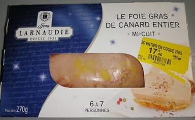 Foie gras de canard entier mi cuit