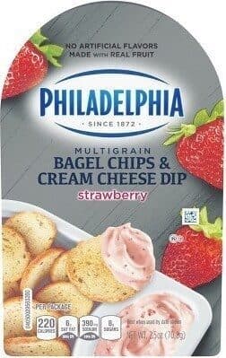 bagel chips & cream cheese dip strawberry
