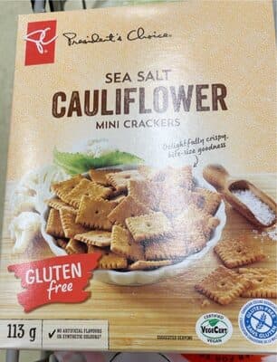 Sea saltcauliflower crackers