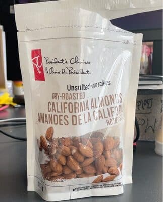 Dry roasted California almonds