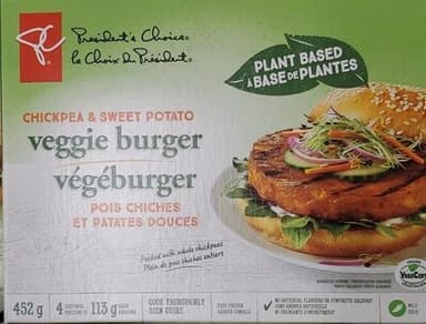 Vegeburger pois chiches et patates douces