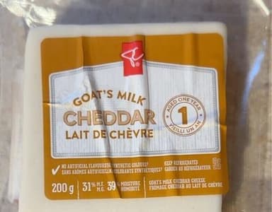 Cheddar lait de chevre