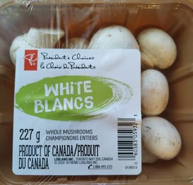 Champignons Blancs Entiers