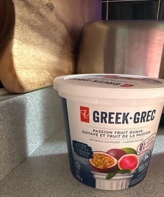 Passion fruit and guava Greek yogurt