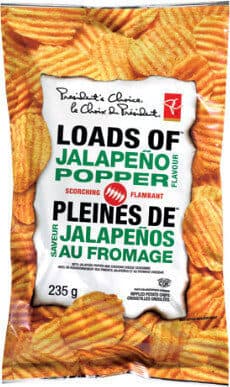 Loads of jalapeño popper flavour rippled potato chips