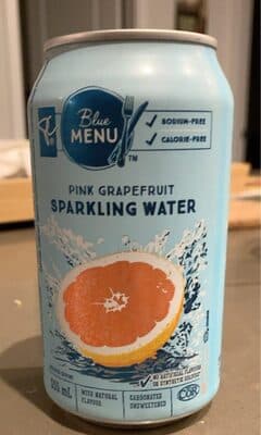 Pink grapefruit sparkling water