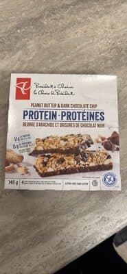 Protein peanut butter & dark chocolate coated granola bars