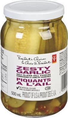 Zesty garlic deli-sliced dill pickles