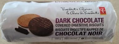 Biscuits digestifs nappés de chocolat noir