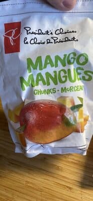 Mango chunks frozen