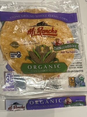Organic Thin Corn Tortillas