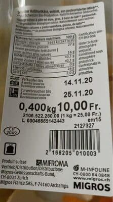 Fromage suisse a pate mi dure