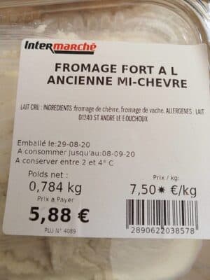 Fromage fort à l'ancienne mi chevre