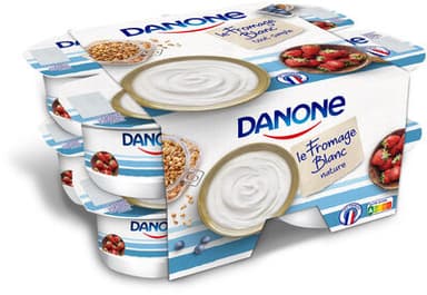 Danone fromage blanc 3,2% de mg nature 100 g x 8