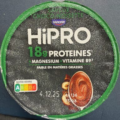Crème dessert saveur chocolat noisette