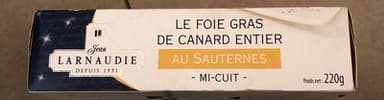 Le foie gras de canard entier au sauternes mi cuit
