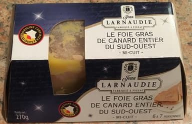 Le foie gras de canard entier du sud ouest mi cuit