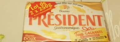 Beurre gastronomique doux 82% Mat. Gr.