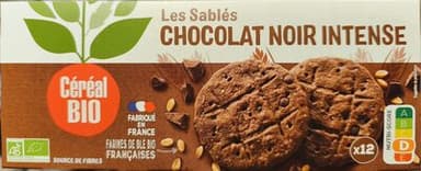 Sablés bio chocolat noir intense