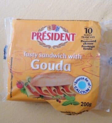 Tranches de fromage Gouda pour sandwich