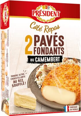 PRESIDENT COTE REPAS 2 PAVES FONDANTS AU CAMEMBERT 200g