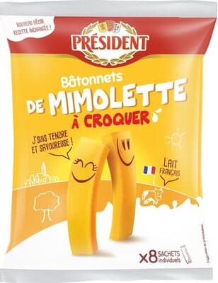 President batonnets a croquer mimolette 8x18g