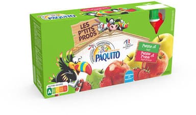 GOURDES Compote (pommes, pomme-fraise) allégée en sucres - 12 x 90 g - Adulte